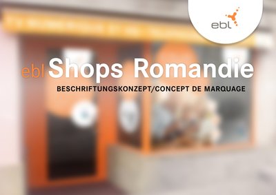 Signalétique shops Romandie